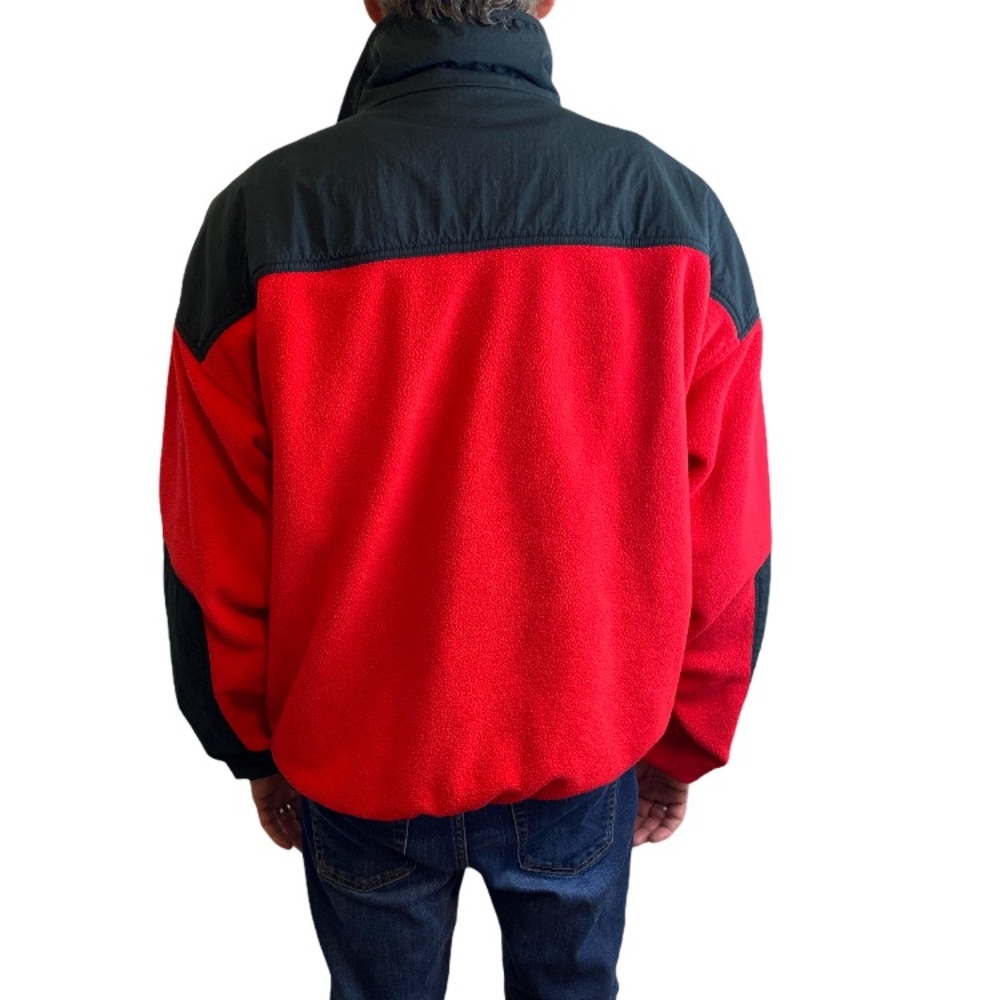 COLUMBIA Titanium Vintage Red Black Fleece Full Zip XL - Picture 3 of 4
